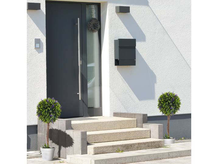 HOMCOM Lot 2 Plantes Artificielles Lavande avec Pot 60cm Vert