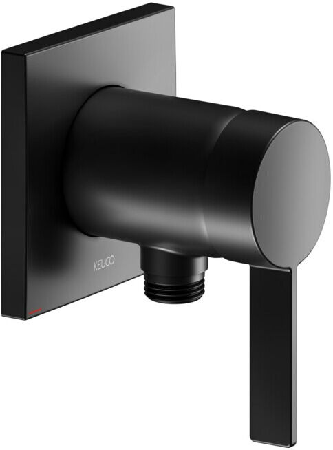 Keuco Kit de montage IXMO SOLO Pure encastré, raccord tuyau, carré, noir mat (59552379502)