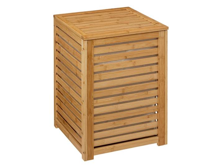 5five Simply Smart Badezimmer-Wäschekorb 40/40/58 cm, Braun, Naturmaterialen, 40x58x40 cm, Badaccessoires
