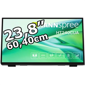 Hannspree Monitor HT 240 CUA, 23,8 Zoll, Full HD 1920x1080 Pixel, 6 ms, 100 Hz, Touchscreen, portable
