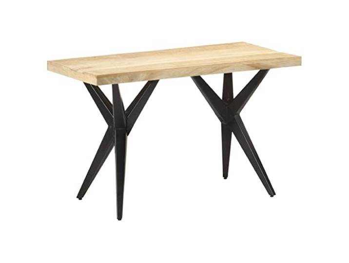 Fisinber Esstisch Massivholz Mango Küchentisch Holztisch 120x60x76 cm Kompakter Speisetisch für Esszimmer und Küche mit robuster Holzplatte und stabilem Stahlgestell im modernen Industriedesign.