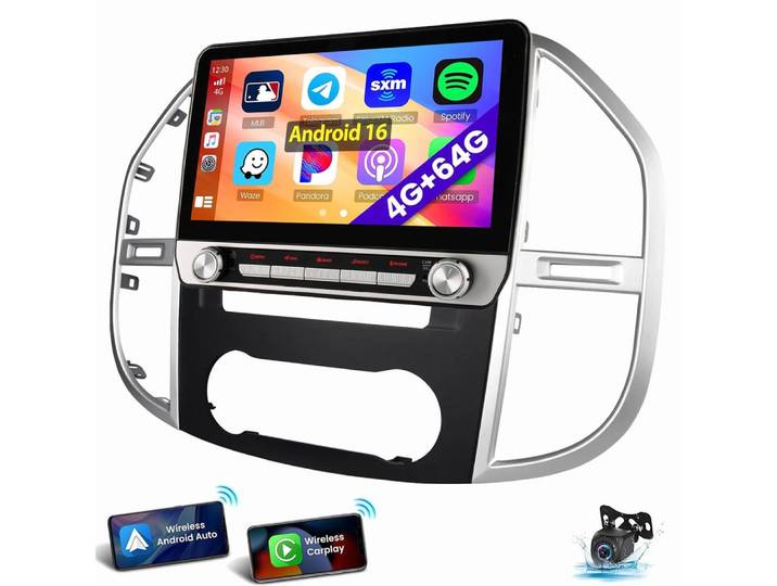 ESSGOO Für Mercedes Benz Vito 3 W447 2014-2020 GPS Carplay Autoradio (RDS, Digitalradio (DAB), FM)