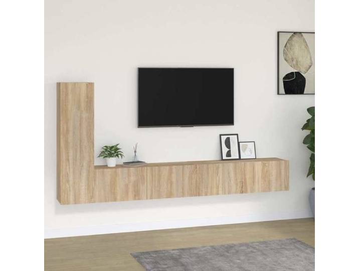 Ensemble Meuble TV 3 Pièces Chêne Sonoma Bois Ingénierie Console 120x30x40cm Salon