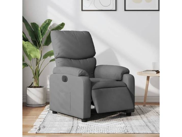 Mode Design  Fauteuil inclinable électrique Gris foncé Tissu Salon ou Chambre à Coucher 706244
