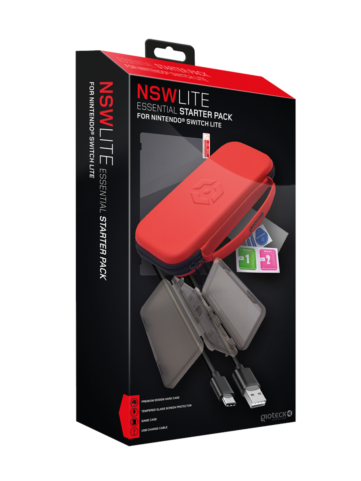 Gioteck Nintendo Switch Lite Essential Starter Pack - Miscellaneous Zubehör für Spielkonsole - Nintendo Switch Lite