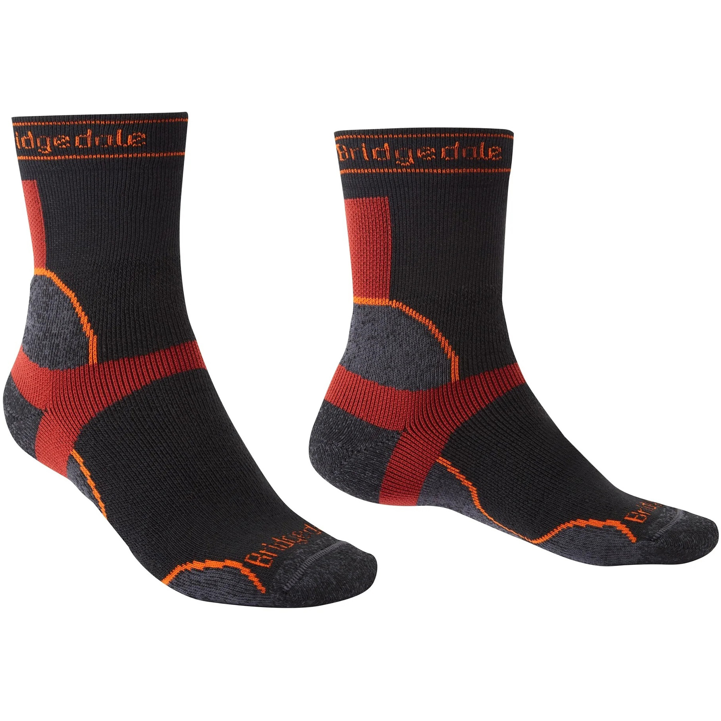 Bridgedale Trail Run Midweight T2 Merino Crew Herren Laufsocken schwarz Größe 44 Laufen | Trailrunning Elastisch Merinowolle