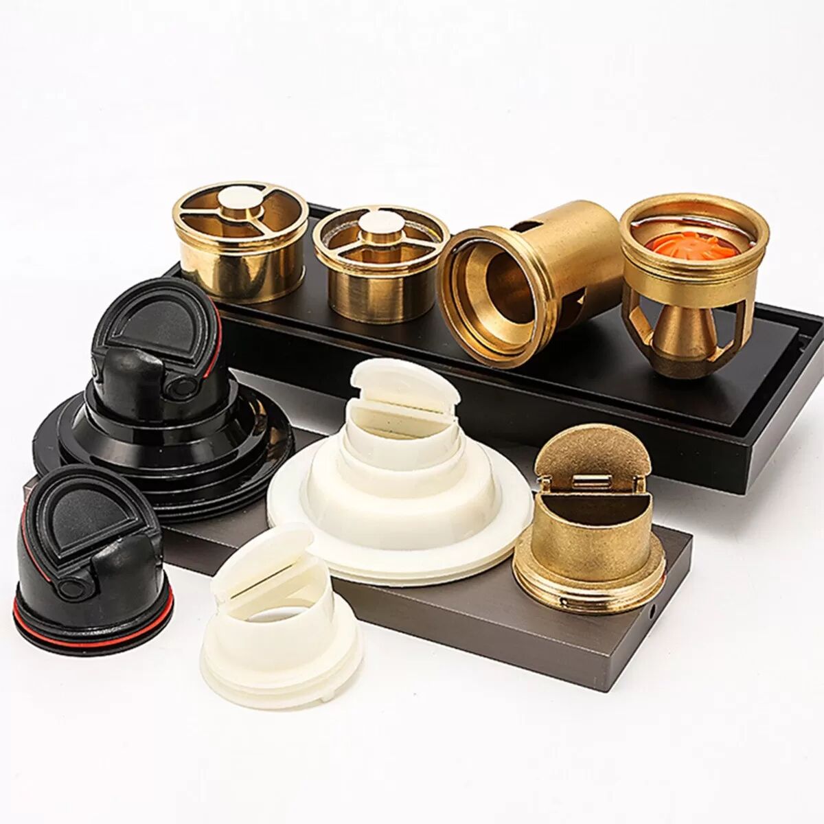 INF Noyau de siphon de sol en cuivre universel pour tuyaux 40/50/75 - Anti-odeur et anti-refoulement