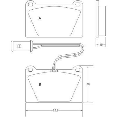 A.B.S. Bremsbelagsatz, Scheibenbremse 36449 für AUSTIN MG RELIANT