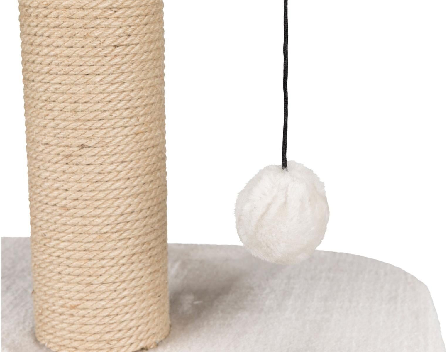 Kratzbaum TRIXIE "Mica 46 cm", grau, hellgrau, B:45cm H:46cm T:35cm, Jute, Plüsch, Kratzbäume, Kratzbaum, Erhöhter Rand, Mit Kordel, Weich und kuschelig grau, hellgrau B/H/T: 45cm x 46cm x 35cm