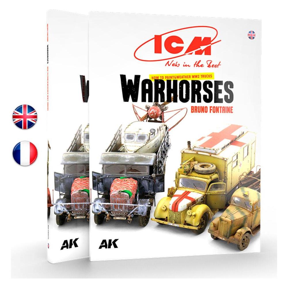 AK Interactive Icm - How To Paint &Weather Ww2 Trucks Warhorses - Fr (AK130012)