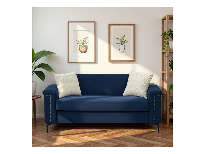 ANYSUN Sofa 2-Sitzer Couch Wohnzimmer Leinenoptik skandinavisch hellgrau, Einzelartikel inkl. Zubehör, 172cm Polstersofa mit Taschenfederkern –für Wohnzimmer Apartments.
