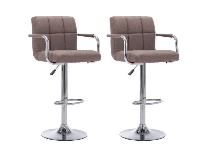 vidaXL Barhocker Barhocker 2 Stk. Taupe Stoff (2 St)