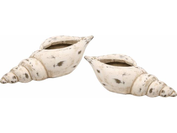 Dekoschale I.GE.A. Keramik-Schale Muschel , beige (natur), B:33cm H:10cm T:13cm, Keramik, Dekoschalen, Dekoschale