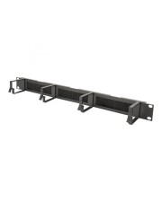 DIGITUS 1HE Kabelrangierpanel mit Burstenleisten 4x Aluminium Kabelfuhrungsbugel 44x60 mm Rack-Modul (DN-97663)