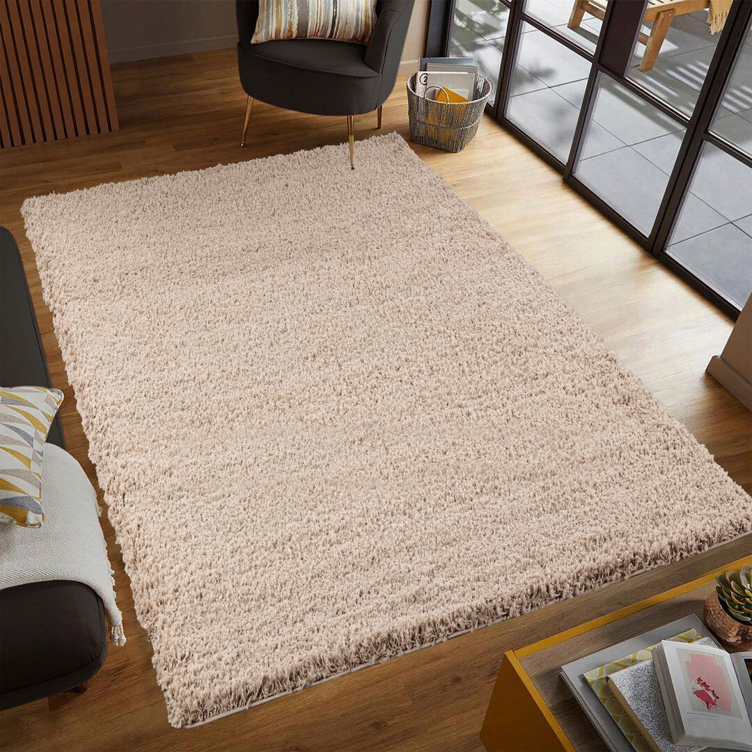 17 Stories Machine Braided Area Rug Latte Rectangle 120 x 170 cm