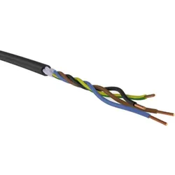 H05RN-F4G0,75 - Gummischlauchleitung, Jalousieleitung, schwarz, Meterware