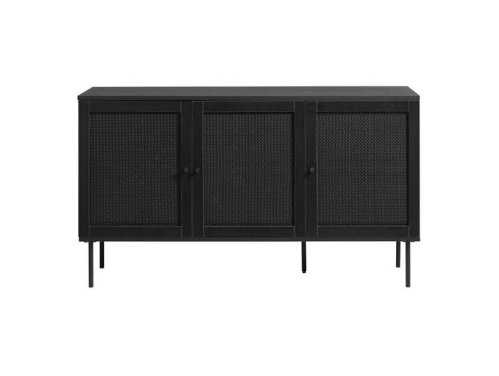 Liadomo Pensacola Sideboard in Eiche Black Nachbildung mit Rattan Vintage