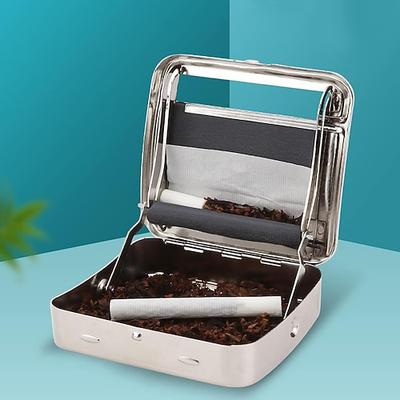 Automatische Rollbox mit verstellbarem, halbautomatischem Zigarettenroller aus Metall, kompaktes, personalisiertes Tabakrolletui für Standardpapier, einfach zu bedienende kleine Rollmaschine