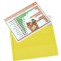 Eichner Sichttasche Magnet 9218-01820-03 A4 quer gelb 10 Stück