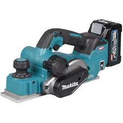 Makita Akku-Hobel 40V max. / 4,0 Ah, 2 Akkus + Ladegerät im MAKPAC KP001GM201