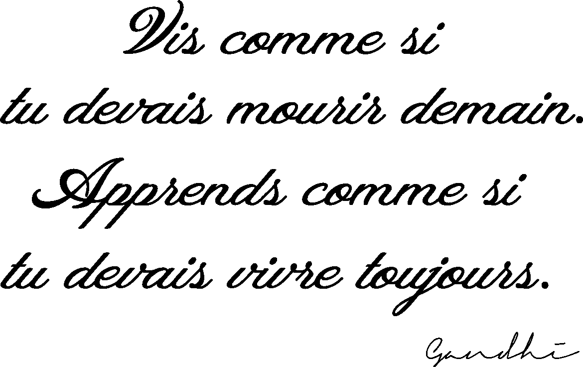 Ambiance-sticker Sticker citation Gandhi - vis et apprends