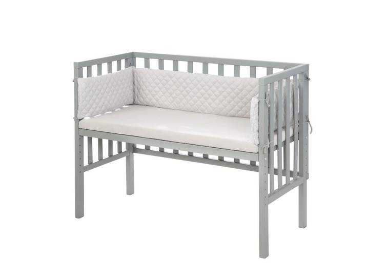 Roba Beistellbett roba Style grau 2in1 Set 90 x 45 cm, Taupe, Grau, Holzwerkstoff, 45x90 cm, Baby- und Kindermöbel, Babyzimmer, Babybett, Beistellbetten