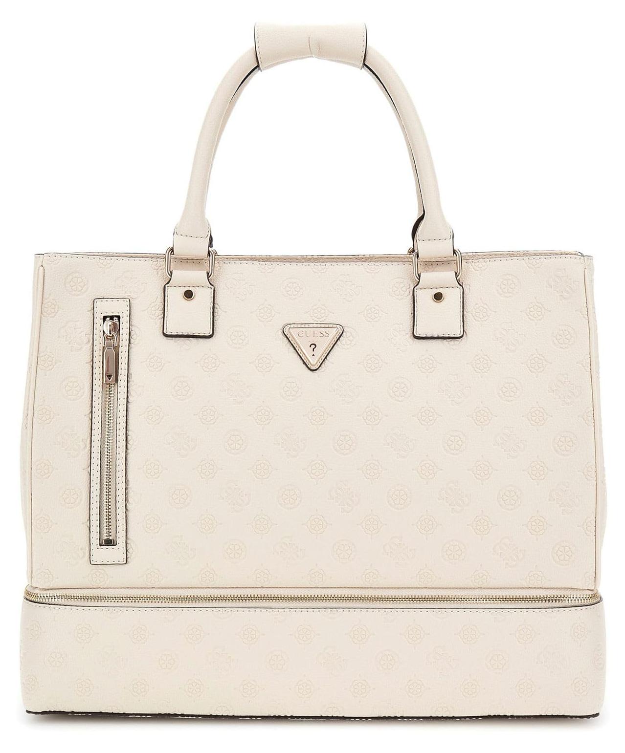 GUESS TWDP7452415BON WILDER ZIP BOTTOM SHOPPER TOTE Women BONE Size One Size