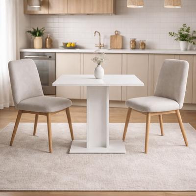 Esstisch OTTO HOME "Square Säulentisch, Küchentisch, Bistrotisch, Kompakt-Esstisch", weiß (nimfea alba, weiß), B:70cm H:73,6cm T:70cm, Tische, Esstisch, Quadratischer Esstisch; verschiedene Farben erhältlich; Breite: 70 cm