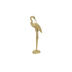 HOME STORY Deko Figur Kranich   , gold , Aluminium , Maße (cm): B: 18 H: 58 T: 14.5