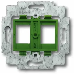 Busch-Jaeger Tragring, Modular-Jack, grün, matt, Befestigung mit Schraube, ohne Beschriftungsfeld