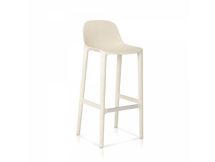EMECO BROOM BARSTOOL tabouret H 100 cm (White - Polypropylène et fibre de bois recyclé)