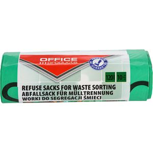 Office-Products Müllsäcke 22025232-02, 120 Liter, stark, grün, 10 Stück