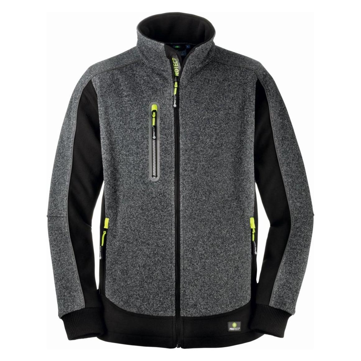 Runnex 4PROTECT Wetterschutz Fleecejacke MAINE schwarz/weiss melange XXL (XXL) (228247)