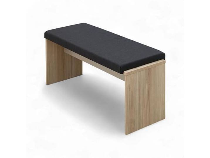 INA Sitzbank in Riva Eiche Optik mit anthrazitfarbenem Sitzkissen 126 x 49 x 40 cm (B/H/T), FSC-zertifizierte Esszimmerbank für Wohn- und Essbereich, Wohnzimmer