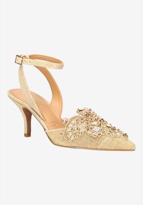 Women's Desdemona Pump by J. Renee in Gold (Size 7 M)