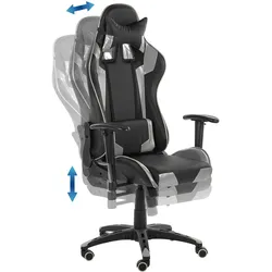 Beliani Knight, Gaming Stuhl, Schwarz