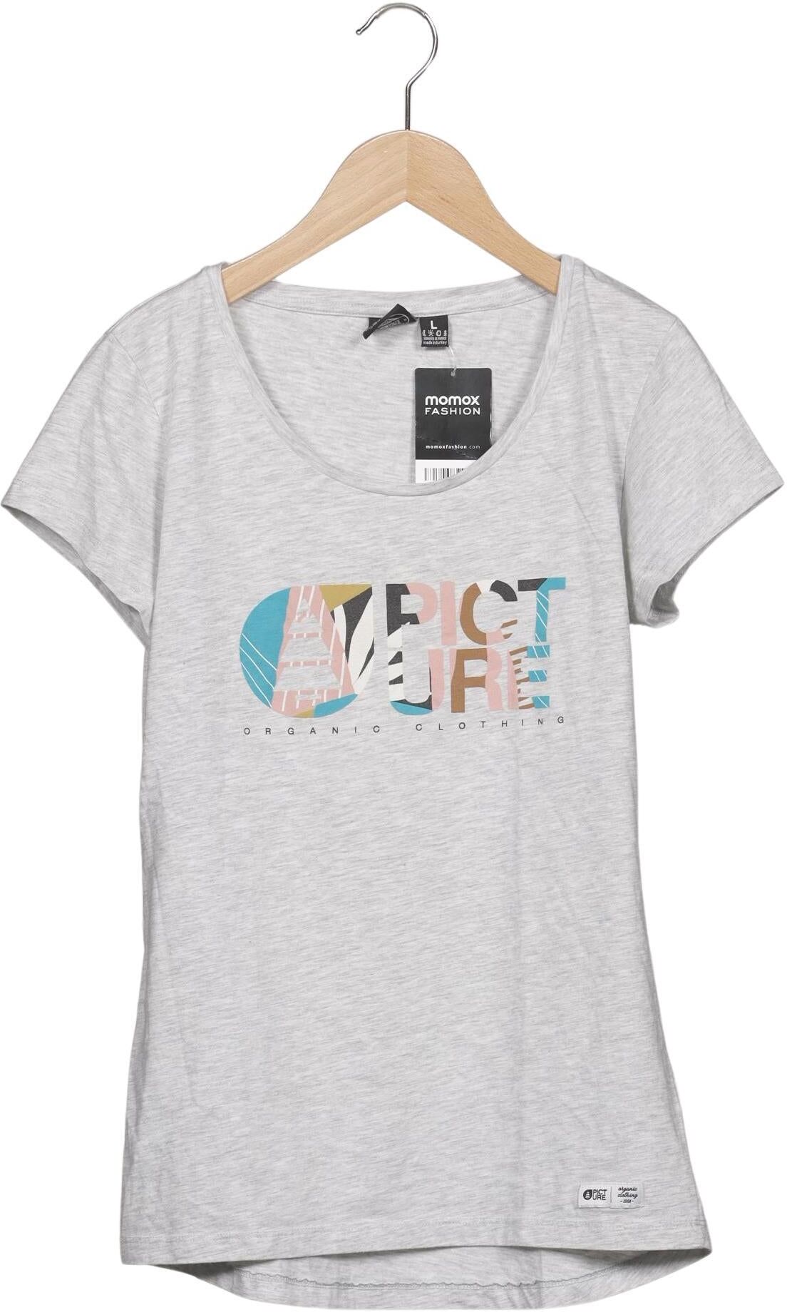 Picture Organic Clothing Damen T-Shirt, Grau, Gr. L, Baumwolle / Synthetik - Second Hand