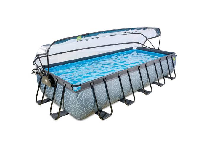 Exit Toys Pool-Set, Grau, Kunststoff, 250x100x540 cm, CE, Freizeit & Co, Pools & Wasserspaß, Pools, Aufstellpools