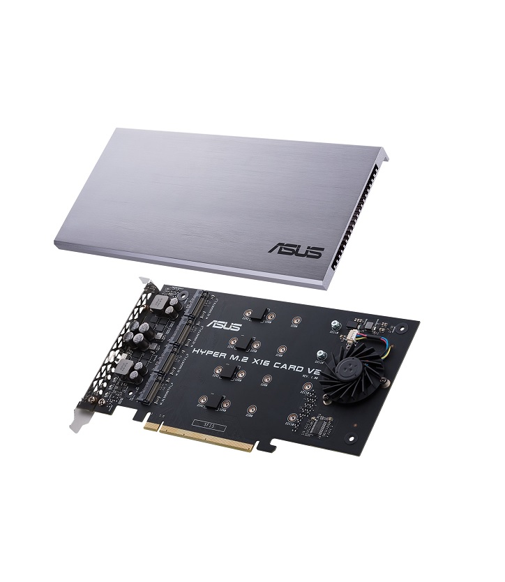 ASUS HYPER M.2 X16 CARD V2 Schnittstellenadapter Expansion Slot to Card 128 Gbit/s PCIe 3.0 x16 (90MC06P0-M0EAY0)