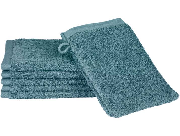 Waschhandschuh ROSS Premium , blau (petrol), B:16cm L:22cm, Frottier, Handtücher, Waschhandschuh, 100% Baumwolle
