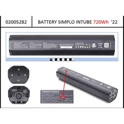 SIMPLO InTube Akku i720Wh Single InTube, Haibike & Winora, MY22