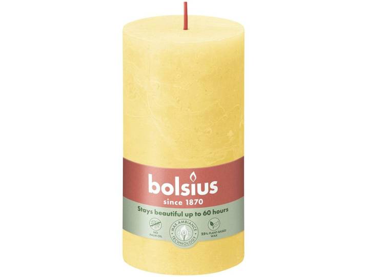 Bolsius kaars rustiek 7x13 cm sunny yellow