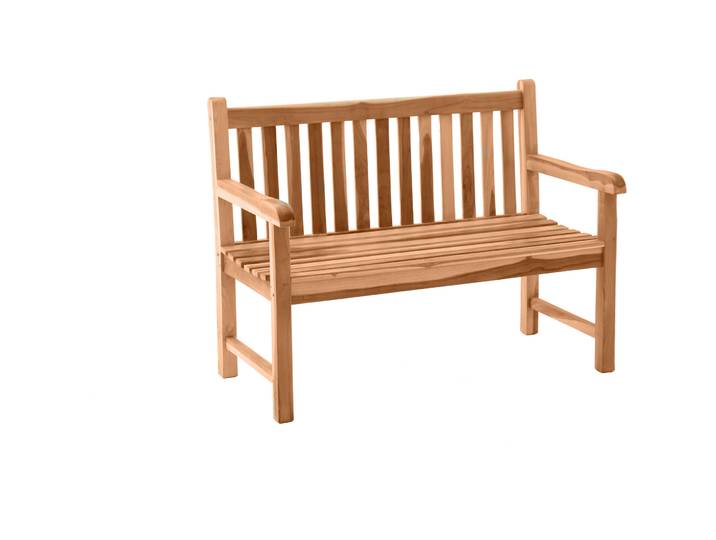 Gartenbank Veit braun Teak B 120 T 63 H 92 cm - Gartenbank - Wetterfeste Gartenmöbel & Accessoires