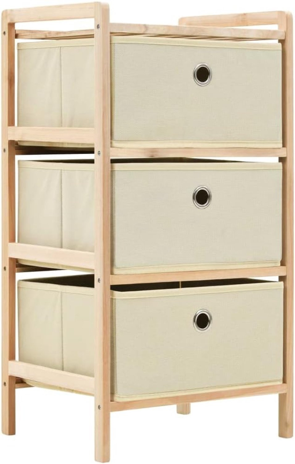 ServiceTopper Set van 2 Cederhouten Manden - Beige - Stijlvolle Opbergoplossing