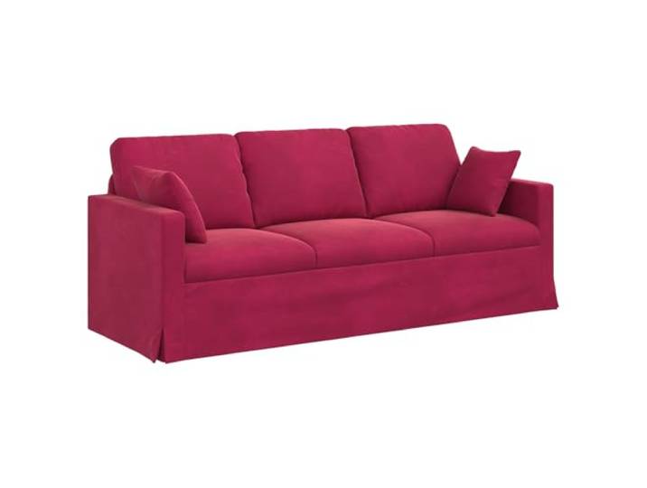 Todiikf Modulares Sofa 3-Sitzer Samt Couch Weinrot 198 x 78 x 80 cm Zweitelliges modulares Design mit weichem Samtbezug für flexible Raumgestaltung im Wohnzimmer oder Schlafzimmer.
