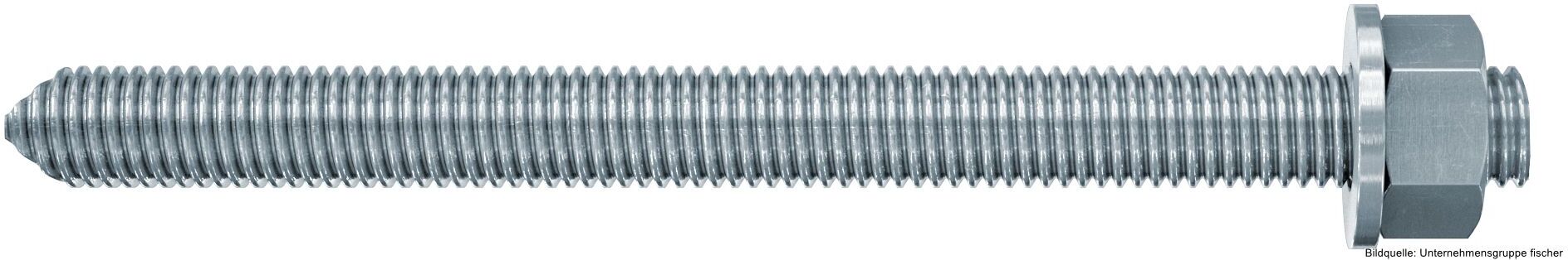 fischerwerke fischer Ankerstange RG M24 x 600 gvz galvanisch verzinkt Stahlgüte 5.8, 5 Stück