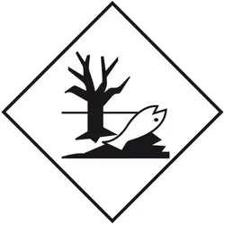 König Werbeanlagen Dreifke® Aufkleber I Verpackungskennzeichen Umweltgefährdende Stoffe, seewasserbeständig, 100x100mm, 500/Rolle, IMDG-Code, GGVSEB, ADR, IATA