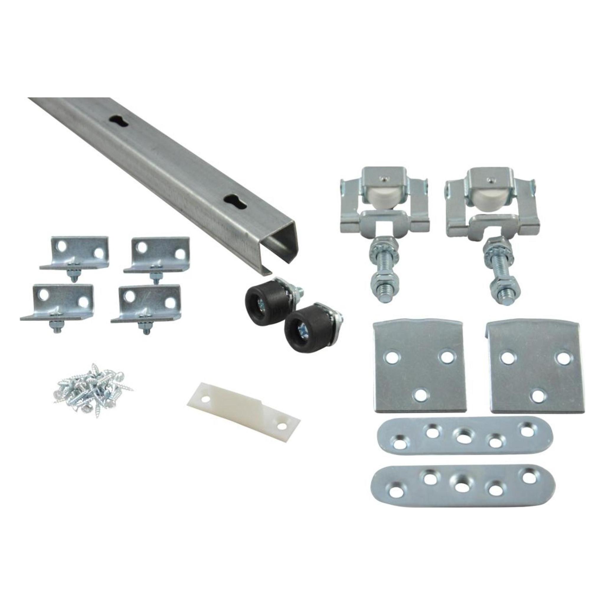 HBS Betz HBS Gelb Zimmerschiebetürbeschlagset bis 40 kg 155 cm Laufschienenlänge, 15 Stück (4001425800035)