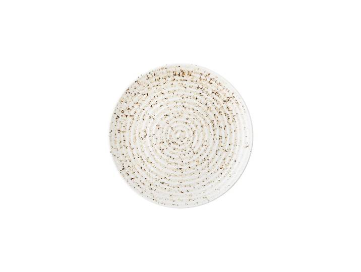 Assiette plate en grès blanc, ronde, durable, artisanale - Bloomi