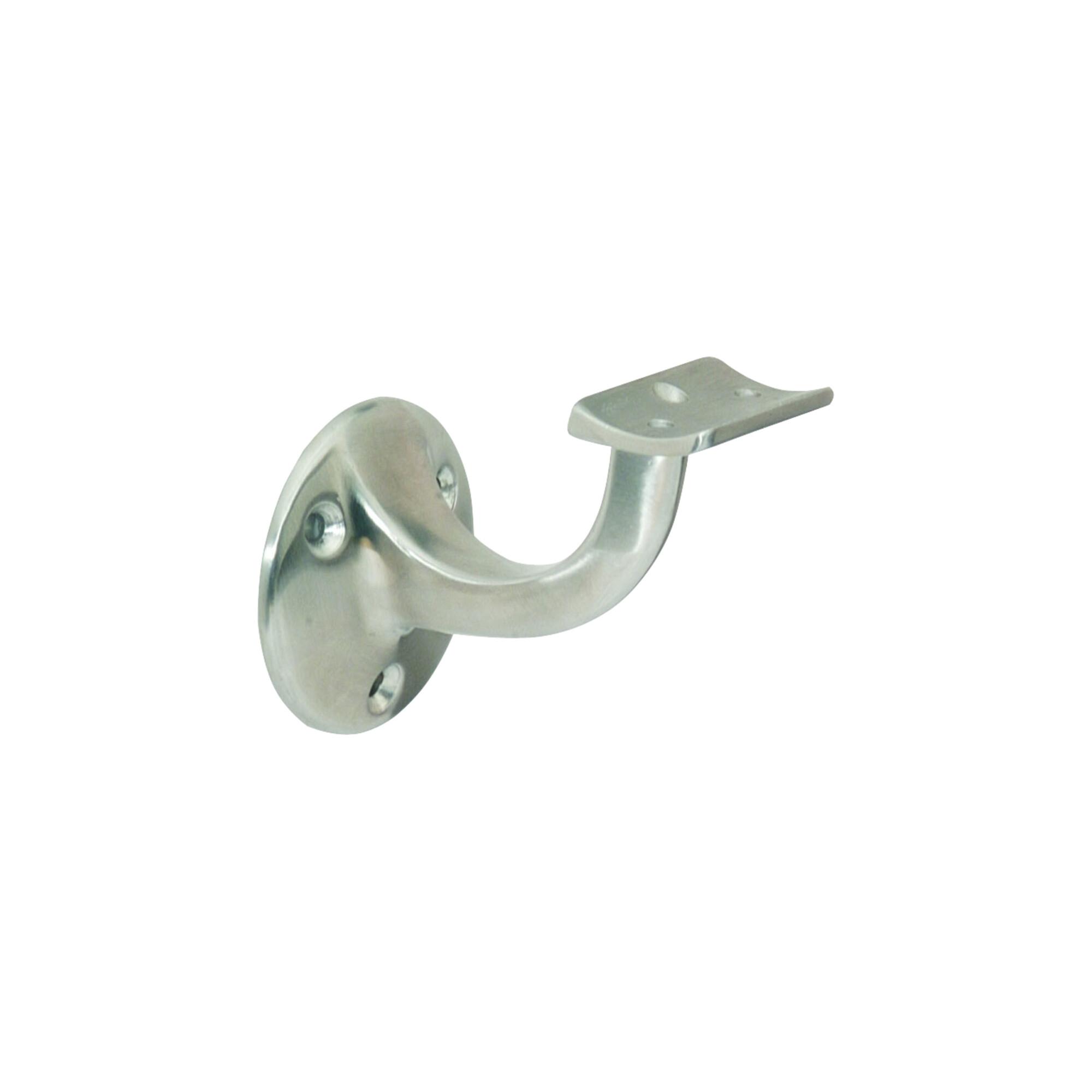 DENI Handlaufträger Alu.silberf.elox.D.Wandplatte 53mm gewölbte Auflage (5232 0000 01)